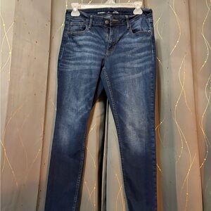Old Navy Mid Rise Rockstar Super Skinny Deep Blue Jeans